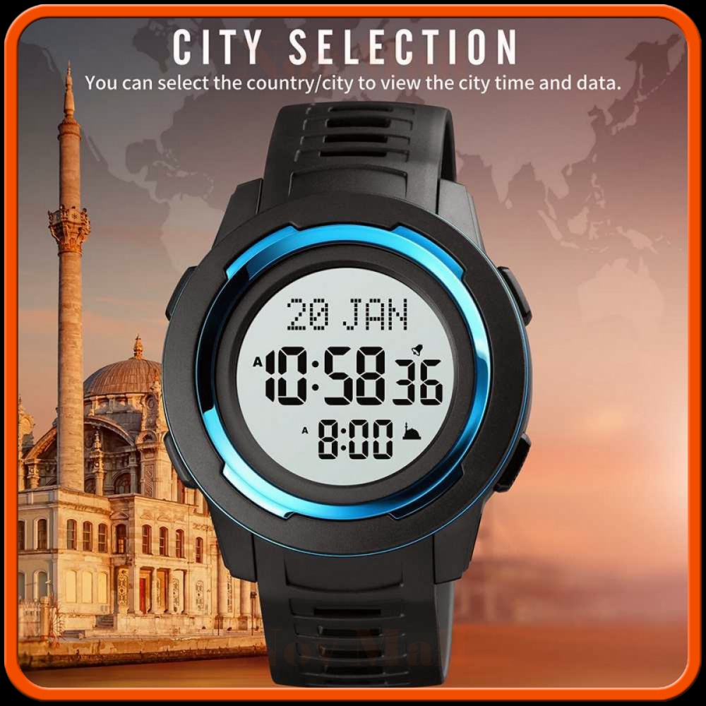 SKMEI Jam Tangan Digital Pria Muslim Qibla - 1729