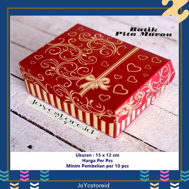 

Dus Roti Kotak Kue Cantik R5k Batik PITA Kotak 15x12 Box Jajan - Merah/ Box Kue / Box Jajan / Snack Box / Kotak Kue / Kotak Roti / Kotak Jajan / Dus Kue / Dus Jajan / Dus Snack / KarduS