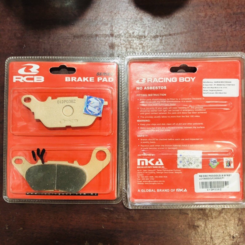 BRAKE PAD KAMPAS REM RCB GOLD S SERIES NMAX(R)R15v3 R15v2 VIXION JUPITER MX