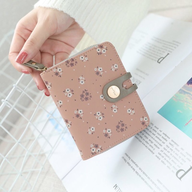 MORYMONY DOMPET STEFANY - Dompet Lipat Wanita Dompet Mini Kecil Kartu Koin Motif Bunga