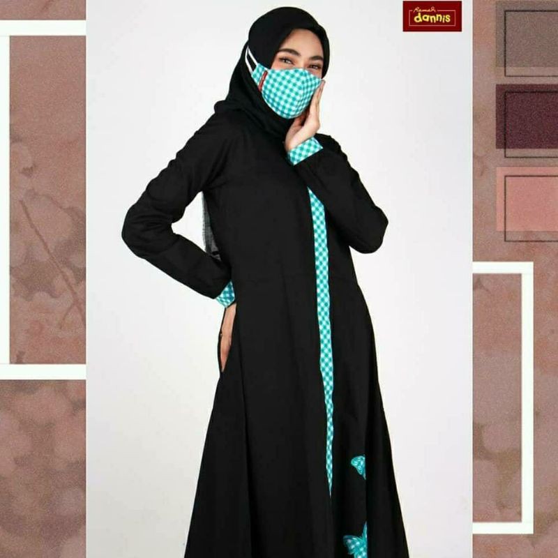 abaya dannis kupu-kupu hitam 2020