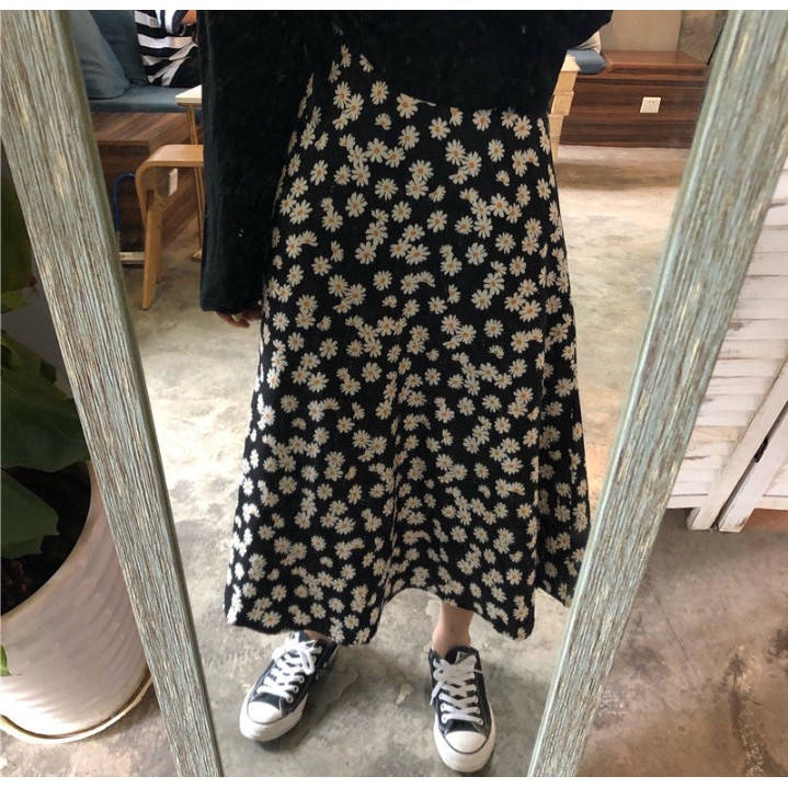 Rok Motif Bunga Gaya Korea