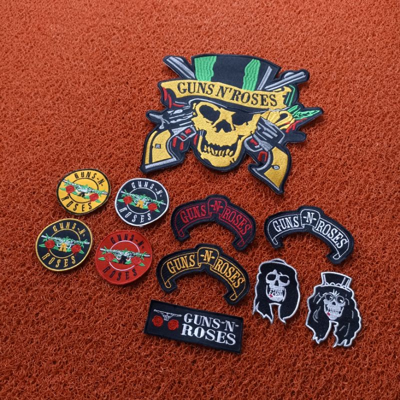 BACKPATCH BORDIR / EMBLEM GUNS N ROSES SATU SET BEST QUALITY