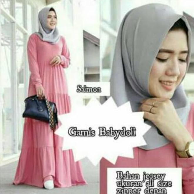 Produk Baru Susun Gamis / Jersey Susun Babydoll / Gamis Jersey Harga Murah