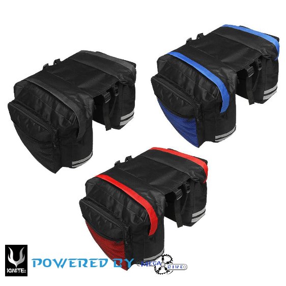TAS PANNIER TOURING IGNITE DOUBLE SEPEDA BAGASI CARRIER PANIER rak