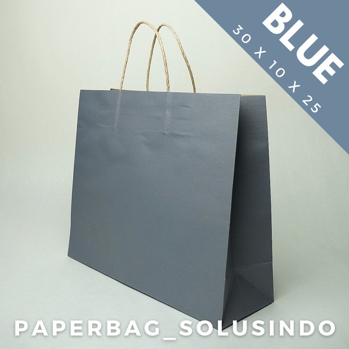 paperbag/paper bag/tas kertas/kantong kertas warna biru