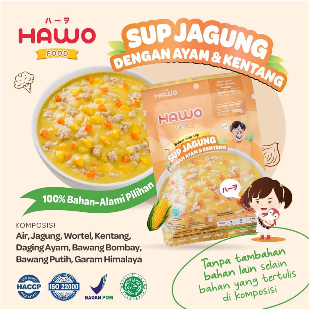 Hawo Baby Food Bubur Siap Saji 120gr