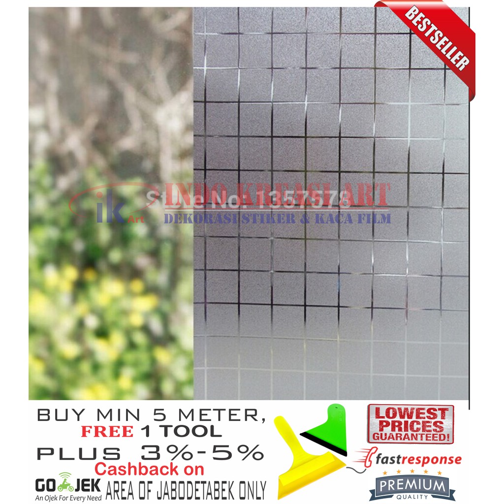 STIKER KACA STICKER KACA MOTIF KOTAK GLITTER 122 KACA FILM MOTIF PELAPIS KACA JENDELA