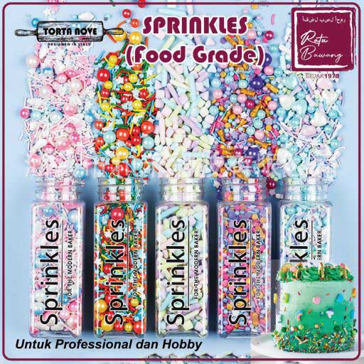 

Trimit Gula 100gr botol SPRINKLE FOOD GRADE Hiasan Dekorasi kue ulang tahun Edible Sprinkel gold