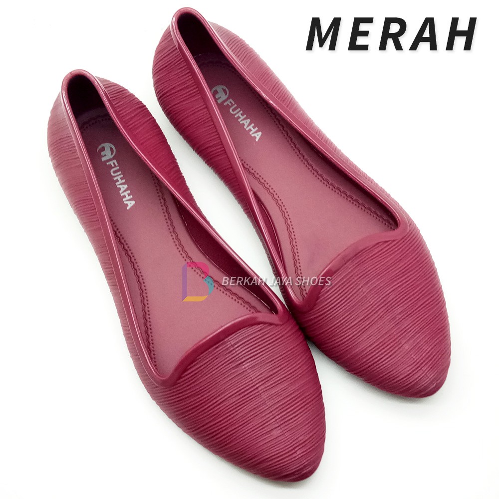 Sepatu Wanita - Sepatu Karet Wanita  - Sepatu Flat Shoes Karet Wanita Fuhaha 708 Varian Warna