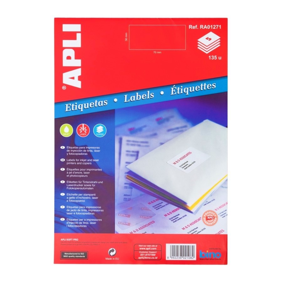 Jual Apli White Paper Adhesive Labels A Isi Lembar Shopee Indonesia