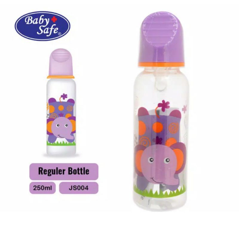 JS003 JS004 Baby Safe Feeding Bottle / Botol Susu Dot Bayi Babysafe 125ml 250ml