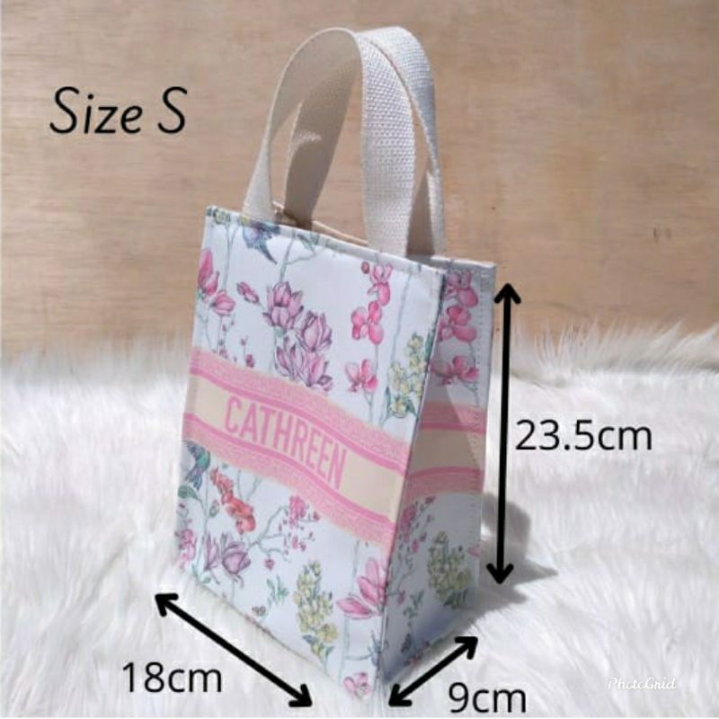 SIERRA BAG PREMIUM S Kancing Magnet Sleting PRINTING CUSTOM MOTIF CETAK NAMA Tas Tenteng Wanita Kerj