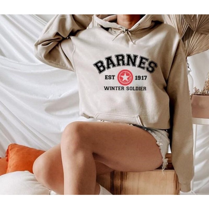 Hoodie BARNES 1917 Bigsize ( S - 6XL )  Sweatshirt Bucky Barnes Shirt Rogers Capatai America Winter Soldier Shirt T-Shirt Jumper Unisex Oversize