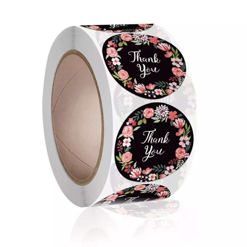 [100PCS] (Part 2) Sticker Label Thank You for Your Order Baked with Love Diameter 2,5cm-T
