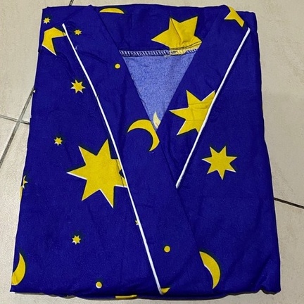 VIBELLECP - CP Vibelle shop grosir baju tidur piyama karakter fashion murah wanita-CPQH STARMOON NAVY