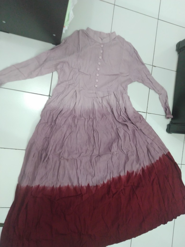 Gamis Batik Modern Murah Katun Halus Kombinasi Truntum, Ori Batik Pekalongan Big Size Jumbo