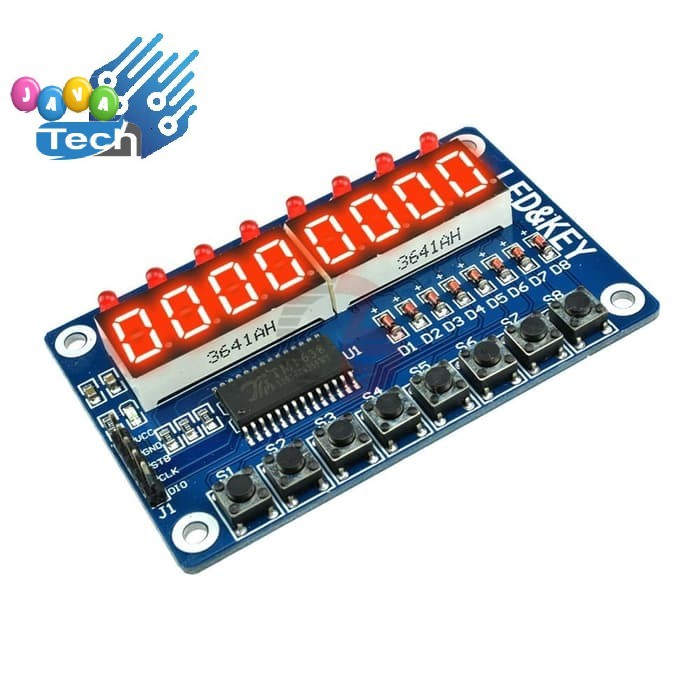 TM1638 8-bit KEY - LED - 7segment Display Module Arduino Raspberry Pi