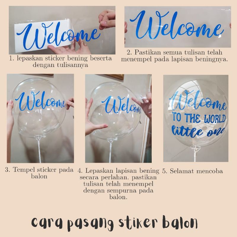 

RB Stiker Custom Balon PVC 18 Inch Ukuran 20x20cm Sticker Cutting