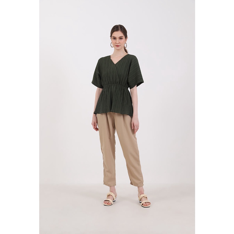 Berrybenka - Atasan Blouse Wanita Sofia Muera Wrapped Tops-1