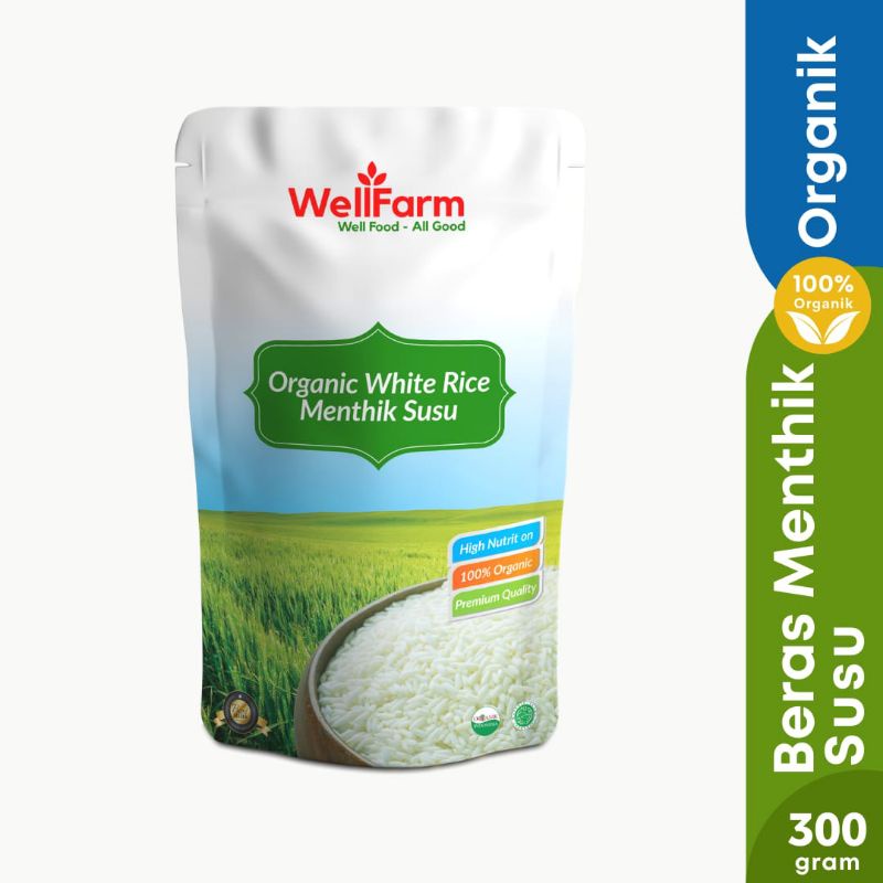 Wellfarm Beras Organik 300gr / Beras MPASI Diet Organic 300 gr / Merah Mentik Susu