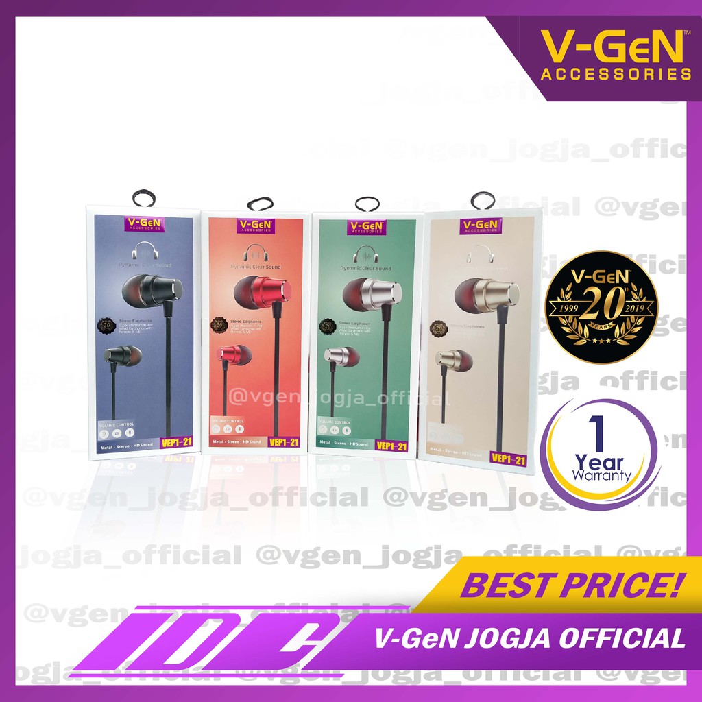 Handsfree V-GeN VEP1-21 Wired Earphone Headset