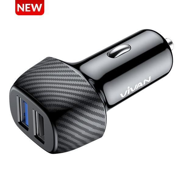 Vivan CC02Q 30W Car Charger Dual Port USB-A 3A Quick Charge 3.0