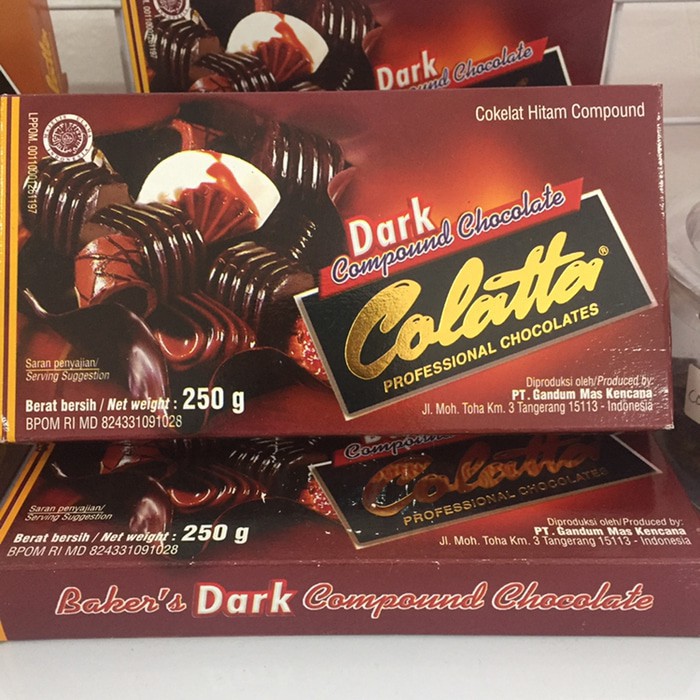 COLATTA Dark Compound Chocolate Coklat Batangan 250 gr