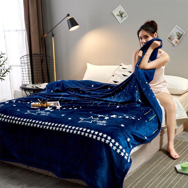 Selimut Dewasa Bulu Halus 150x200 Motif Keren Asriyasashii Terlaris  Termurah Berkualitas-BINTANG BIRU 150
