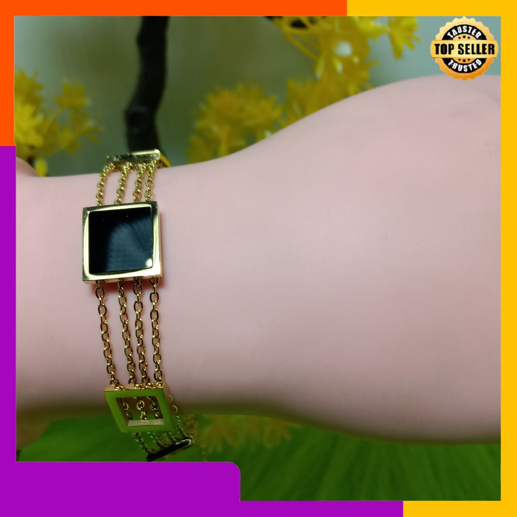 GELANG VARIASI MOTIF RANTAI LAPIS EMAS 24K