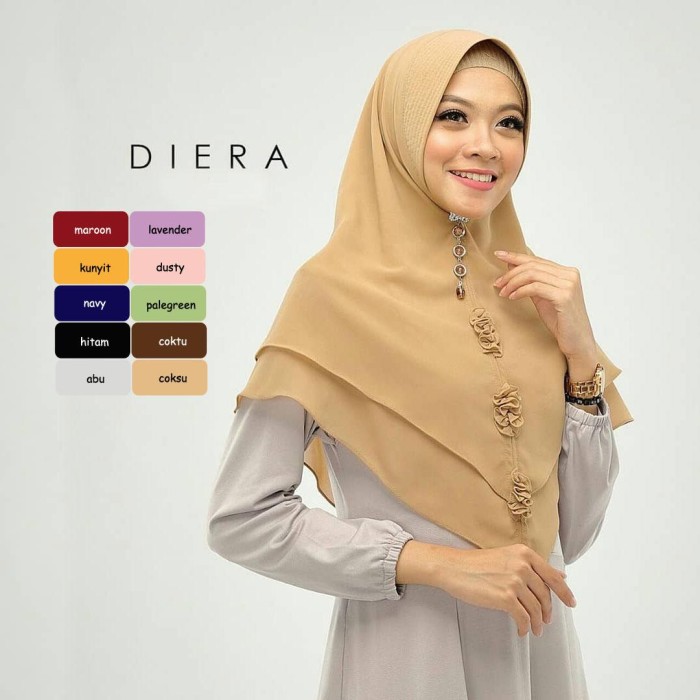 PROMO TERNURAH JILBAB SYARI KHIMAR DIERA HIJAB INSTAN MODEL TERBARU