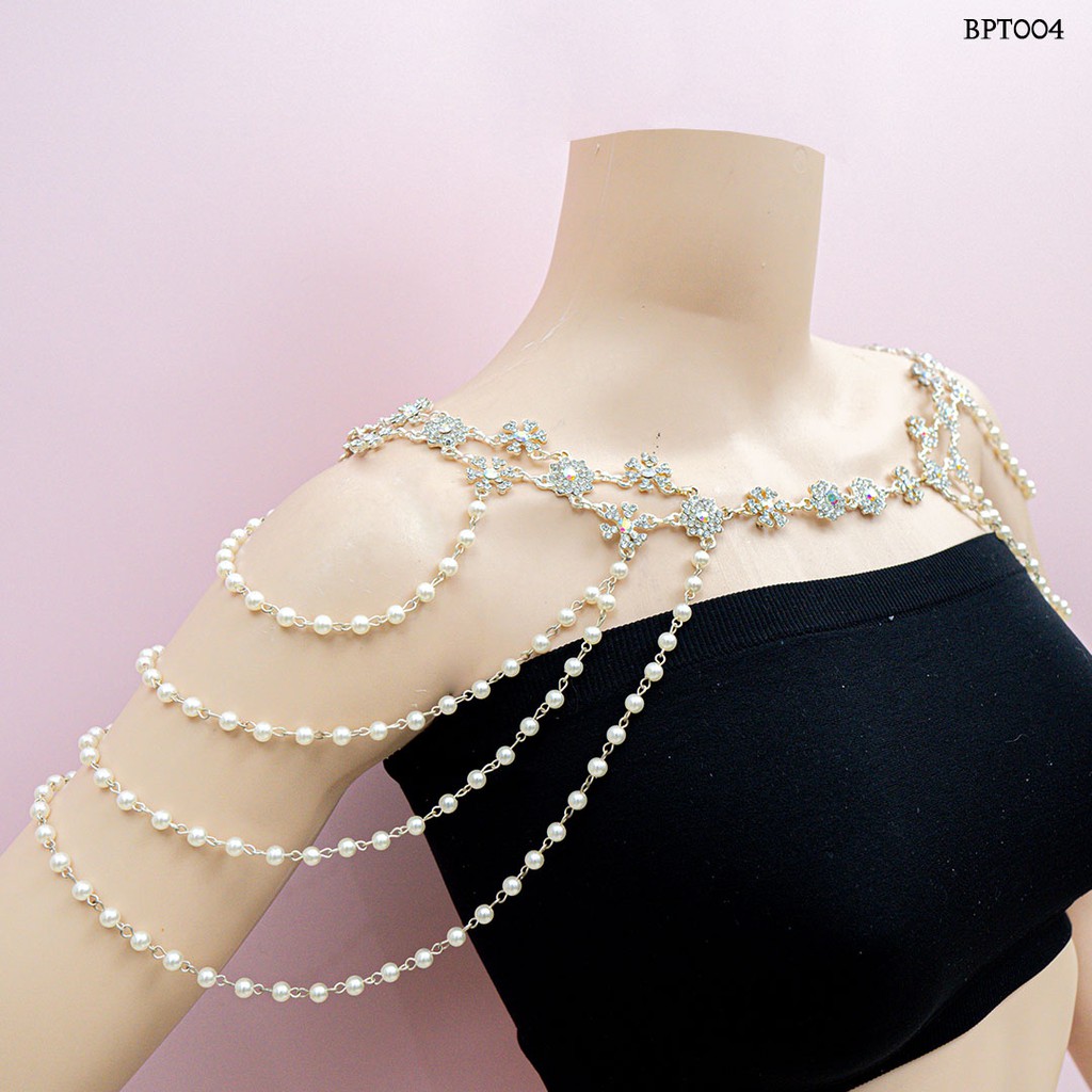 [PRODUK TERMURAH] AKSESORIS PENGANTIN PERNIKAHAN BOLERO MUTIARA MODERN BPT004