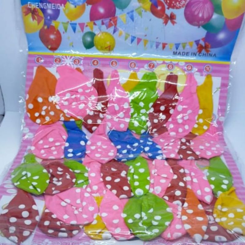 BALON WARNA(1LEMBAR ISI 40PCS)