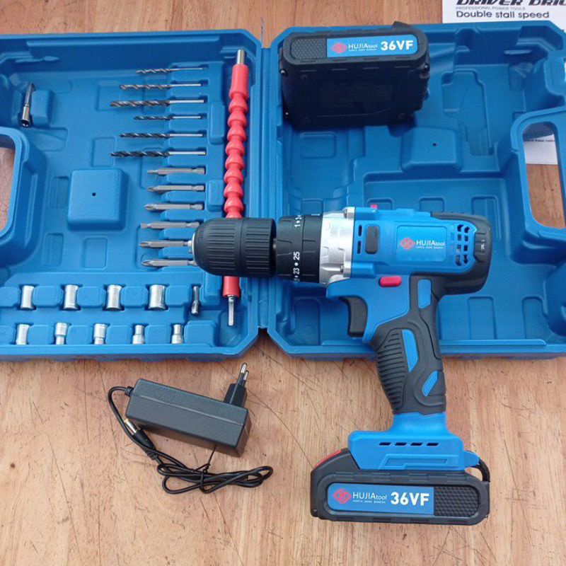BOR BATERAI 36V CORDLESS BOR BETON IMPACT 13MM Set