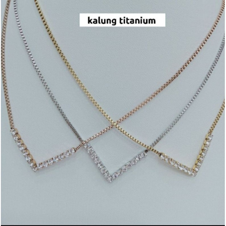 kalung Fuji titanium asli/kalung viral termurah