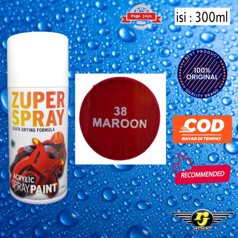 cat semprot maroon marun 300cc zuper spray pilox pilok pylox