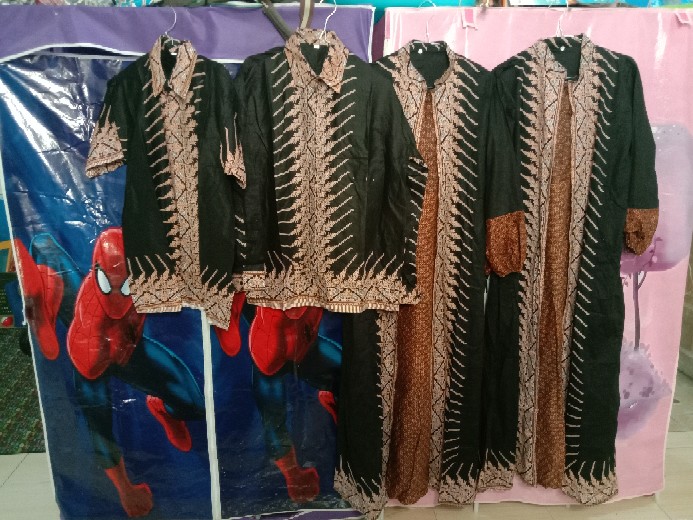 {promo Hari Ini}batik Couple Keluarga Sania Ruffle Ori Motif Modangtermurah Dishopee