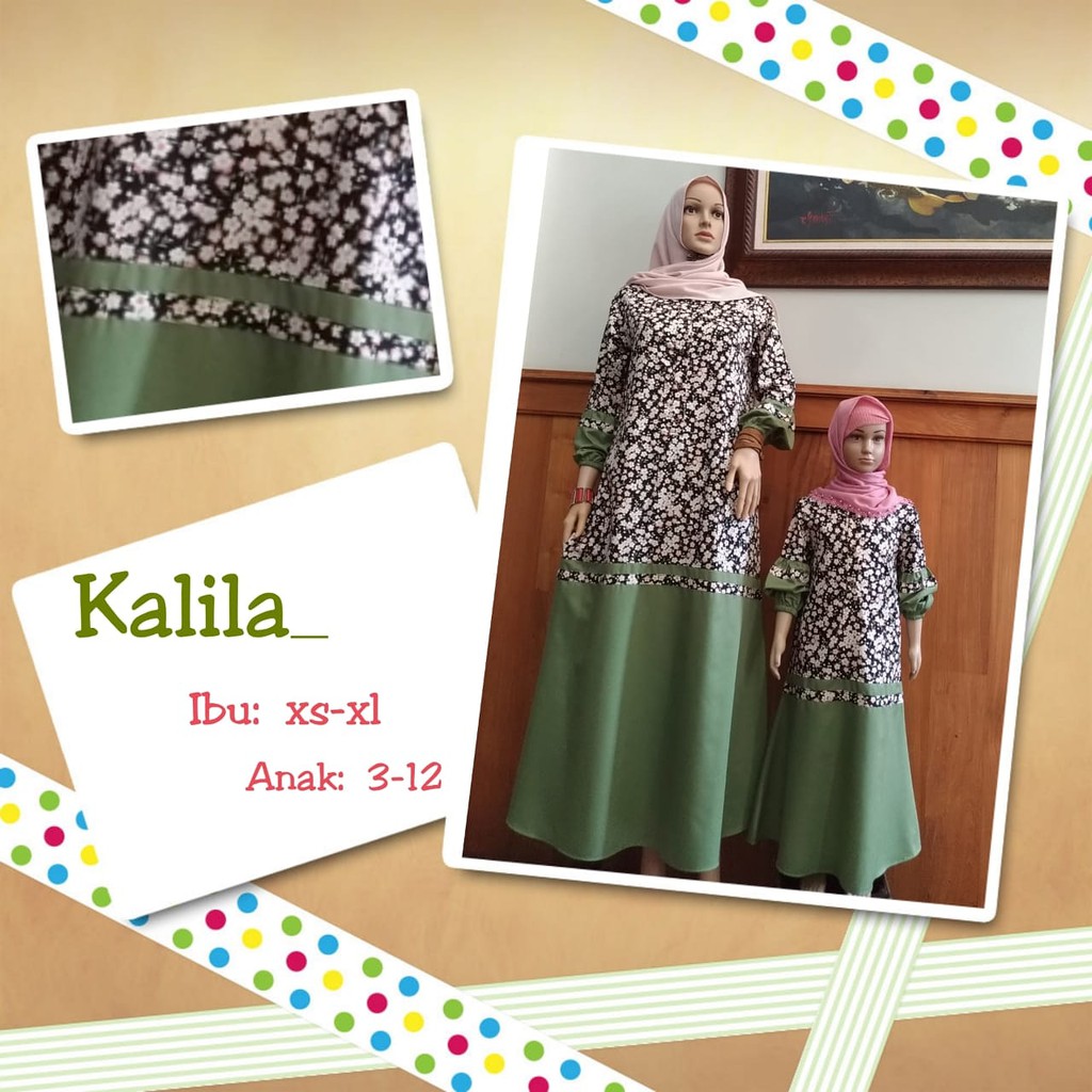 Gamis Kalila bunga OKAOKE (ANAK)