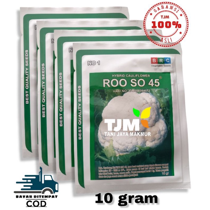 BENIH KEMBANG KOL ROO SO 45 10 GRAM/bunga kol/burkol/bibt sayur bunga kol/roso benih bunga kol/benih