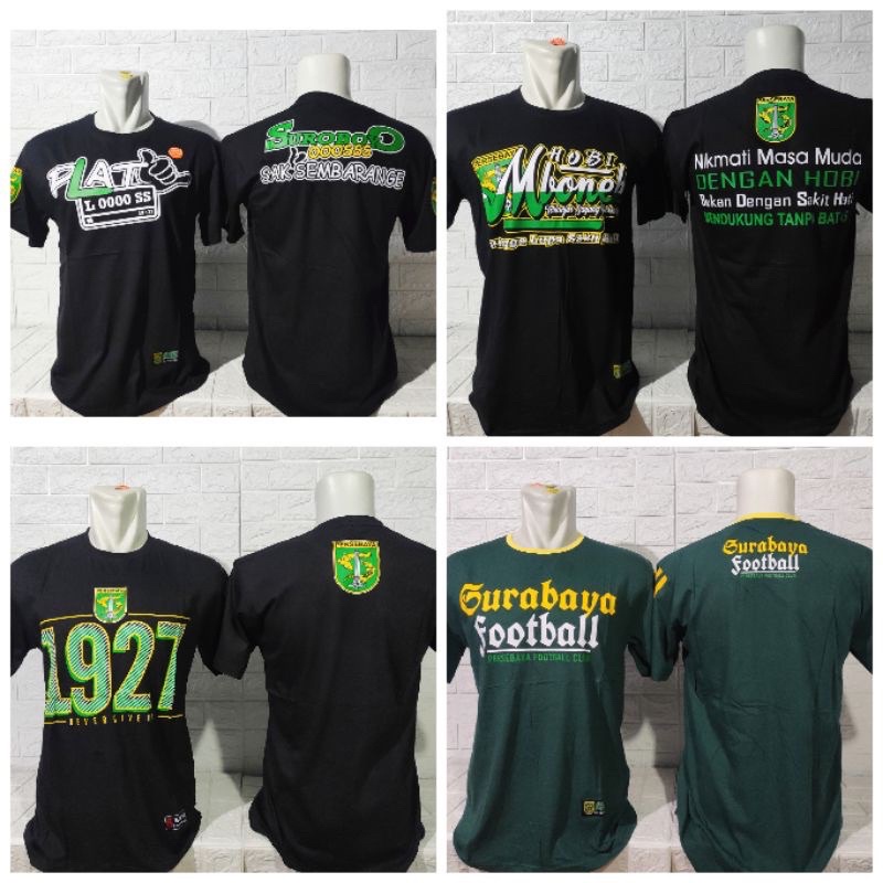 KAOS BONEK PERSEBAYA DISTRO MURAH KATUN COMBED 30S