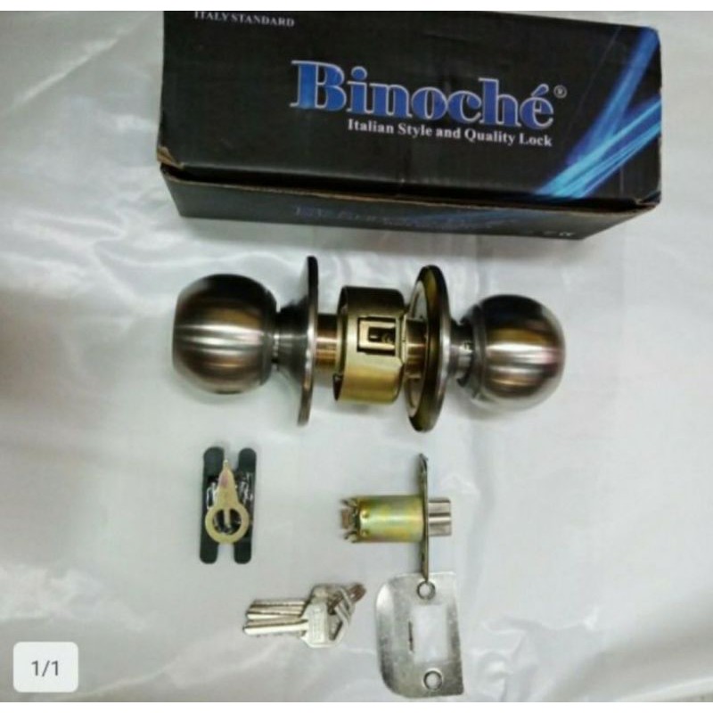 Kunci Bulat Kamar Mandi Stainless/Kunci Kamar Mandi/Toilet/WC/Ekonomis/Stainless