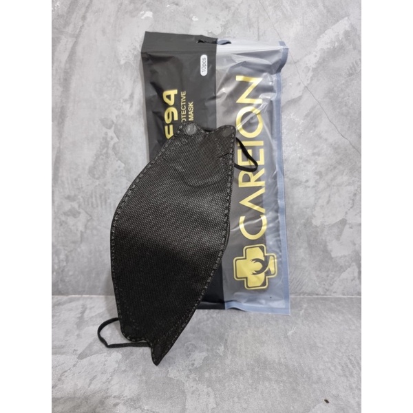 masker KF 94 hitam / putih / grey premium tali senada 10 pcs