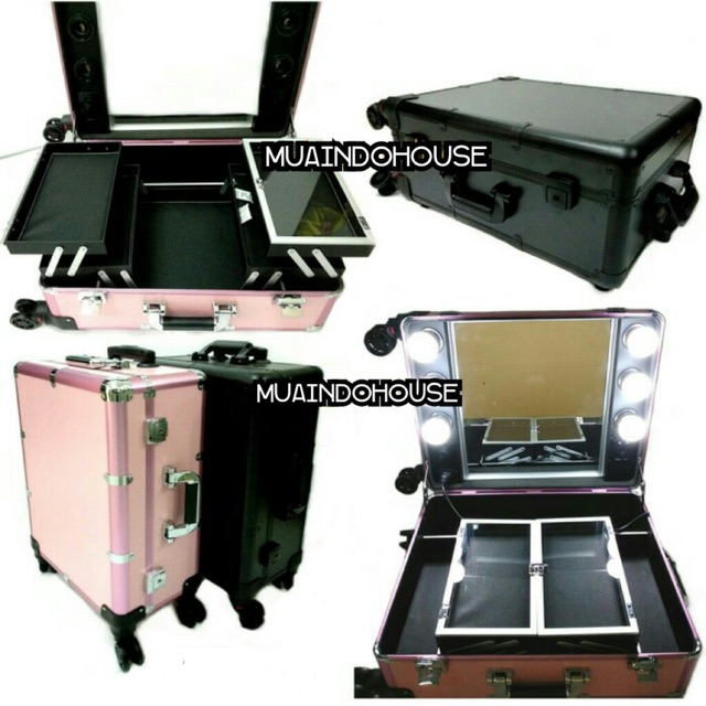 koper makeup make up mua led rias bag tas beauty case