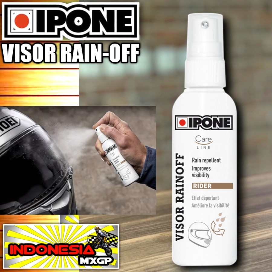 IPONE VISOR RAINOFF - Cairan Pembersih Anti Hujan Kaca Helm Sepeda Motor Original - 100 ml