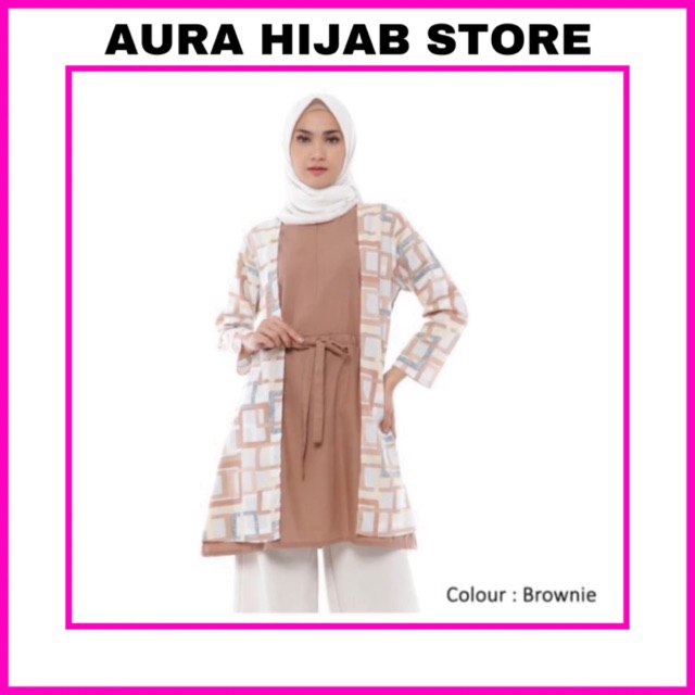 Atasan Wanita Original  Amira Tunik  Muslim Cotton Friendly  Dusty Purple  Atasan Tunik Kirana