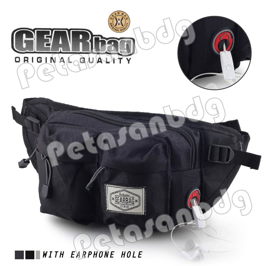 PTS -Gear Bag Authentic TWO POCKET.PTS Waistbag WITH EARPHONE HOLE -13081