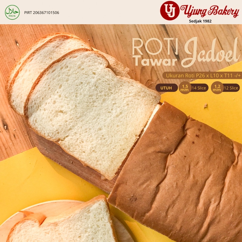 Roti Tawar Jadul &amp; Gandum | Uk 26 x 10 x 12 CM | Tanpa Pengawet | Toast