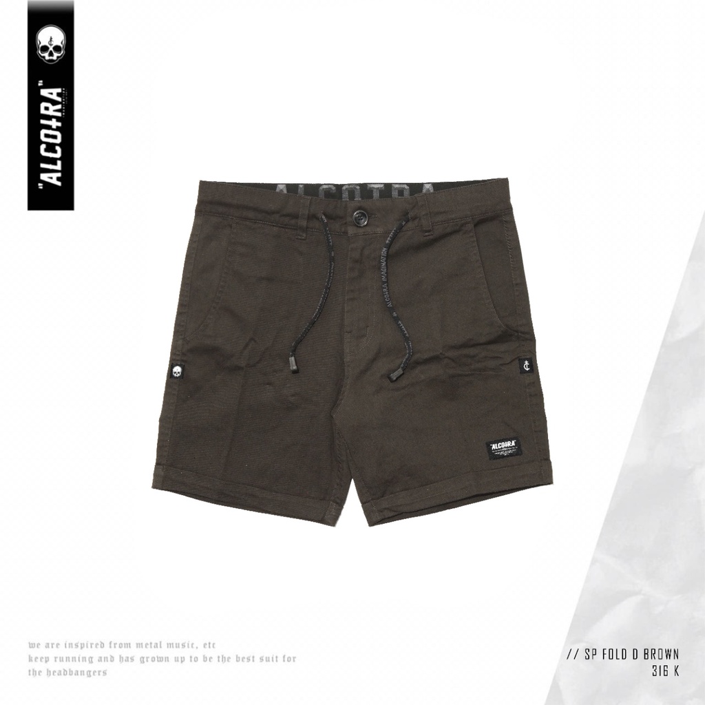 SP FOLD BROWN // SHORT PANTS FOLD DARK BROWN