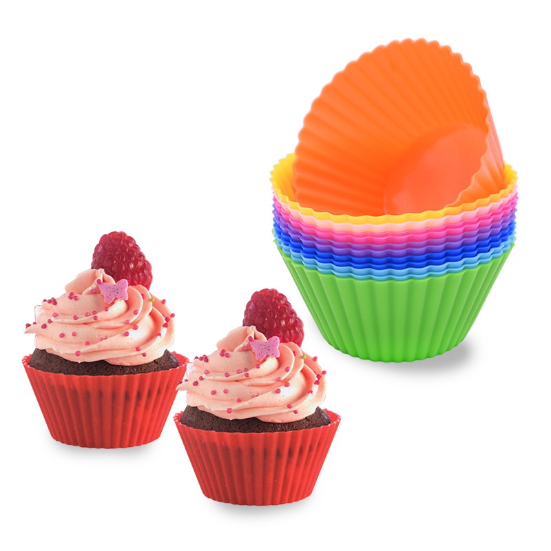 Cetakan Muffin Silikon Kue Cup Cake Muffin Puding Cupcake Silicone Bento / Muffin Cupcake Baking Molds Silicone Cake Mold