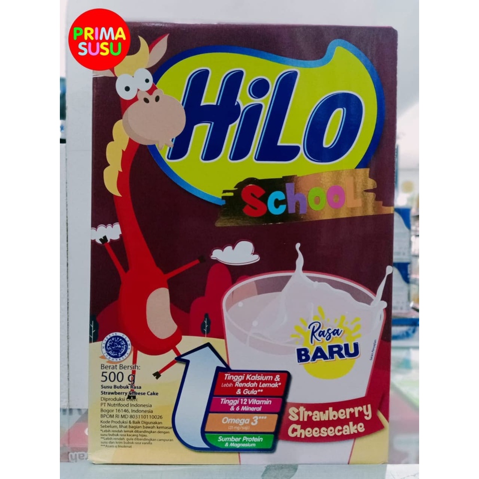 Hilo School 500 Gr, Cokelat, Vanila Vegiberry, Strawberry Cheesecake, Cotton Candy